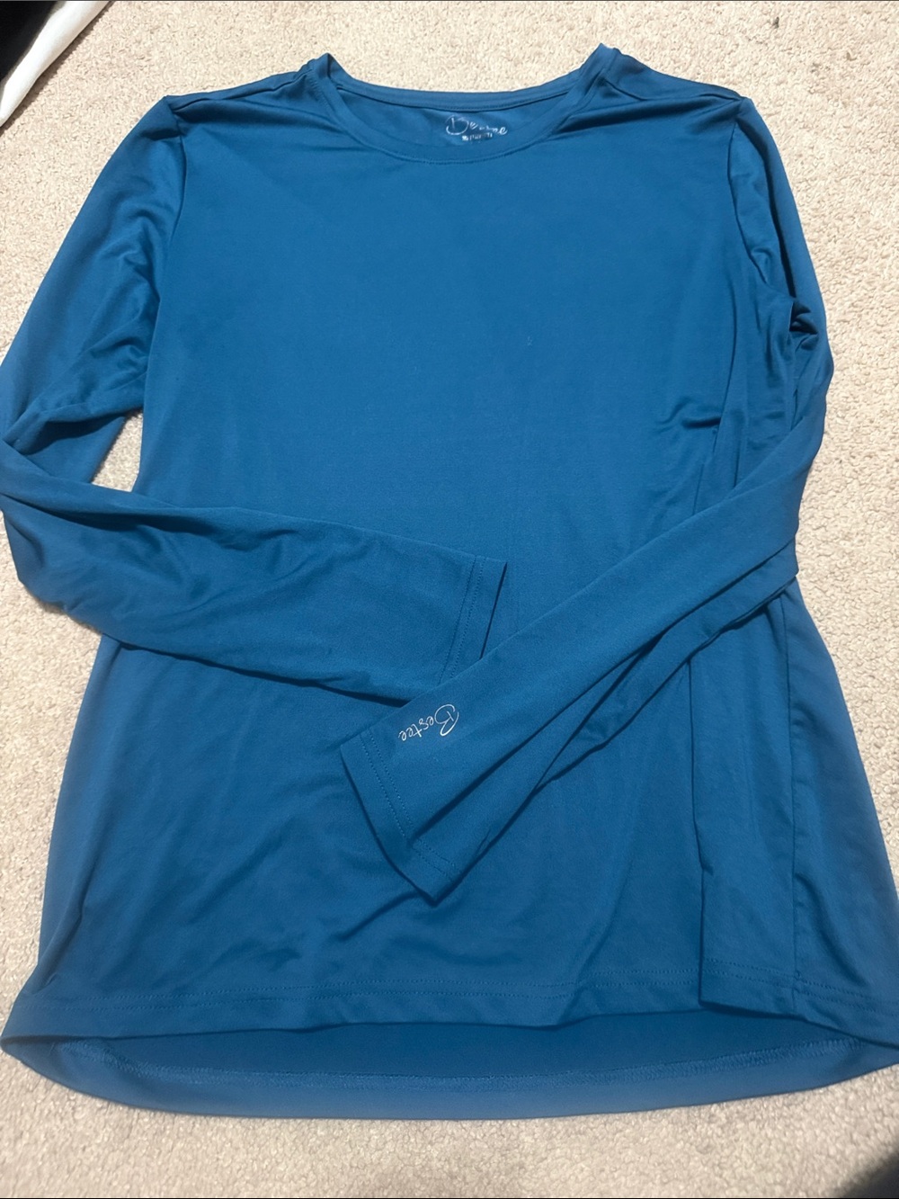 Women’s Long Sleeve Tee — Teal Blue